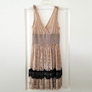 Free People | Glittery Lace Trim Dress